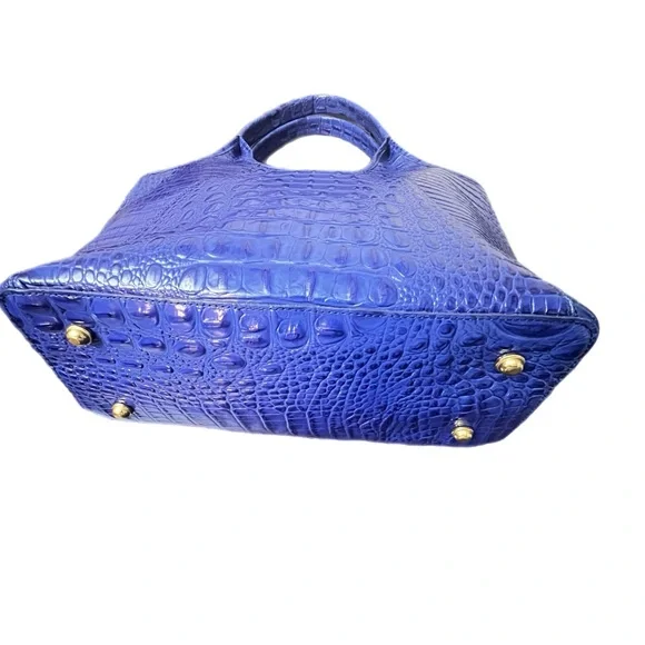 Brahmin Blue Crocodile-Embossed Tote Bag - Picture 4 of 10